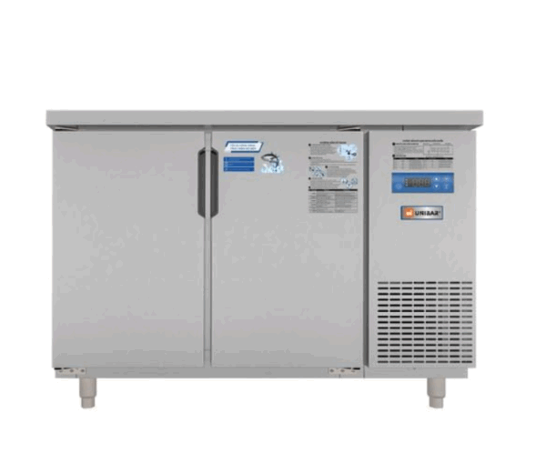 TỦ BÀN MÁT QUẠT GIÓ UNIBAR 2 CÁNH MỞ INOX 1200X750X850 UB-2MI1275
