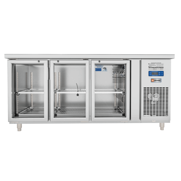TỦ BÀN MÁT QUẠT GIÓ UNIBAR 3 CÁNH MỞ KÍNH 1800X750X850 UB-3MK1875