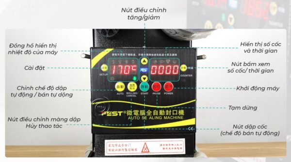 Máy dập nắp cốc tự động Fest RC95